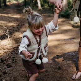 Moonrise Kids Bodywarmer Wool Pompom