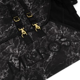 Mrs. Ros Fleece Show Rug Marble Black