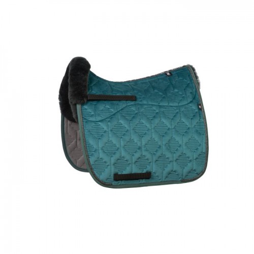 Mattes SS25 Saddlepad Teal Woven Piping half Lined