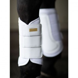 Equestrian Stockholm Classic Mesh Brushing boots White Gold