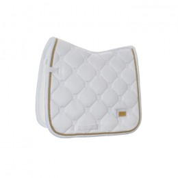 Equestrian Stockholm dressage saddle pad White perfection Gold