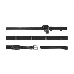 Dyon 5/8" Web Reins With 9 Leather Loops