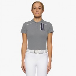 Cavalleria Toscana FW'22 CT Team Raceway Cotton Piquet S/S Button Training Polo Girls