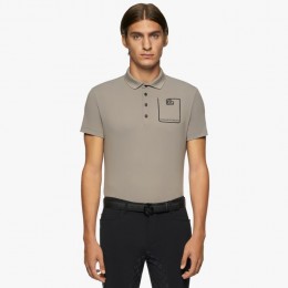Cavalleria Toscana FW'22 CT Team Raceway Tech Piquet S/S Button Training Polo Men
