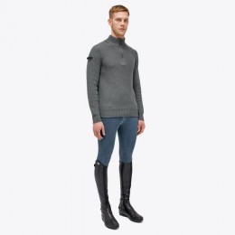 Cavalleria Toscana FW'23 CT Label Half Zip Turtleneck Merino Wool Knit Sweater Men