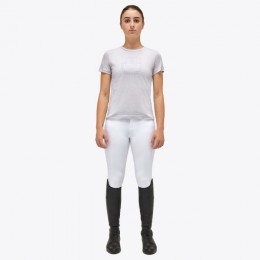 Cavalleria Toscana SS'23 CT Perforated Motif Print Cotton T-Shirt Girls