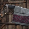 Флисовая попона Kentucky из плотной квадратной рыбьей кости серого цвета-Бордо