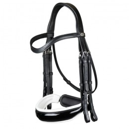 Dyon Double Bridle Patent white padding