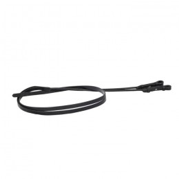 Dyon rolled dressage reins black