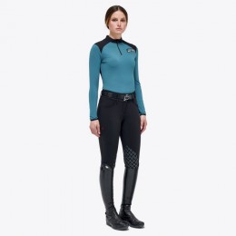 Cavalleria Toscana SS'23 Lightweight Performance Piqué L/S Zip Training Polo Women