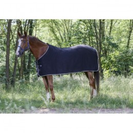 Riding World fleece deken zwart/grijs