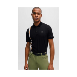 BOSS Equestrian SS'24 Men's Signature Stripe Poloshirt Glen