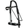 Dyon Double Bridle (Weymouth & bradoon), patent leather, white padded, rolled