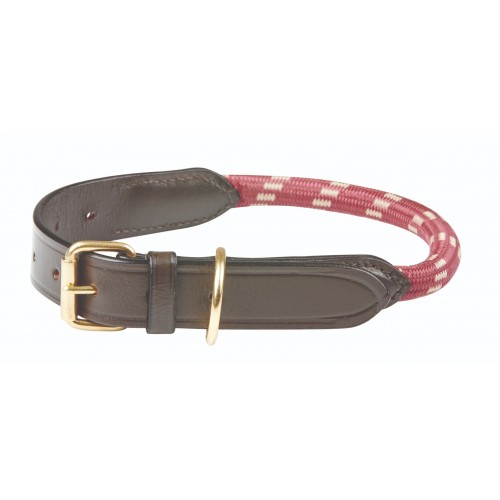 Weatherbeeta Rope Leather Dog Collar