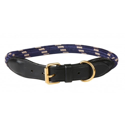 Weatherbeeta Rope Leather Dog Collar