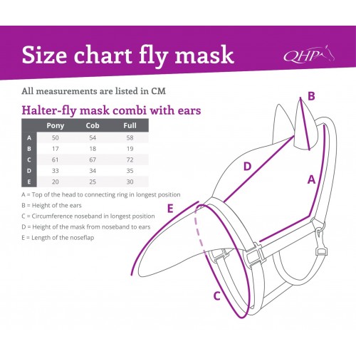 QHP Halter-fly mask combi with ears