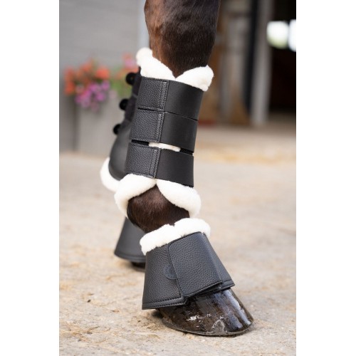 HKM Comfort Premium Mesh Leg Protectors with Fur