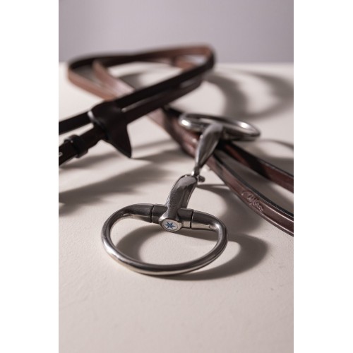 Velari Single-Jointed Eggbutt Snaffle Stainless Steel 16 mm