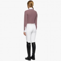 Cavalleria Toscana FW'22 Mini CT Print L/S Brushed джерси молнией турнирное поло для девочек