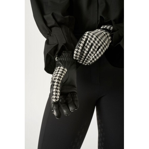 PS of Sweden AW25 Riding Gloves Hannah Houndstooth