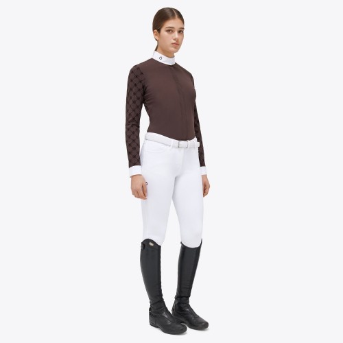 Cavalleria Toscana FW'23 Mini Orbit Flock Printed Jersey L/S Competition Shirt Women
