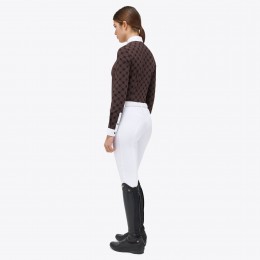 Cavalleria Toscana FW'23 Mini Orbit Flock Printed джерси L/S турнирная женская рубашка
