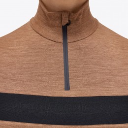 Cavalleria Toscana FW'23 Tech шерстяной с короткой молнией Mock водолазка L/S тренировочный женское поло