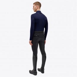 Cavalleria Toscana FW'23 Tech шерстяной с короткой молнией Mock водолазка L/S тренировочный мужское поло