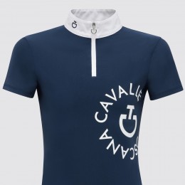 Cavalleria Toscana FW'23 CT Orbit джерси S/S турнирный молнией поло для девочек