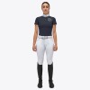 Cavalleria Toscana SS'23 CT Cross Stitch Print Jersey Short-Sleeve Button-Up Girls' Competition Shirt