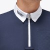 Cavalleria Toscana SS'23 Tech Piqué Short Sleeve Zip Training Polo Embossed CT Pocket Men's