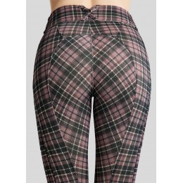Montar FW25 зимний леггинсы для верховой езды MoCheri Cosy Peach Checked