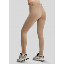 Montar SS26 MOEverlisa Pull-Ons с Champagne Crystals, Taupe, с полной леей