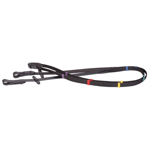Harry's Horse Training Reins Colored Stops