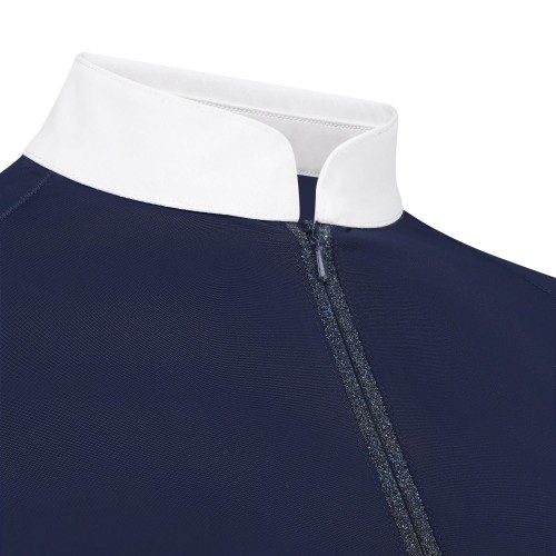 Kentucky Show Shirt Women Classic with Glitter Zipper Short Sleeve