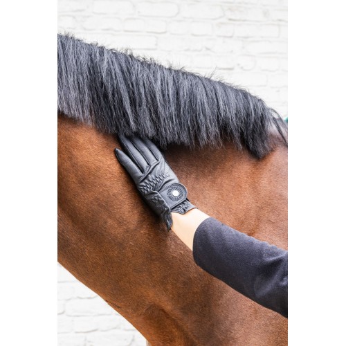 Kentucky Riding Gloves with Grip and Tone-on-Tone Glitter