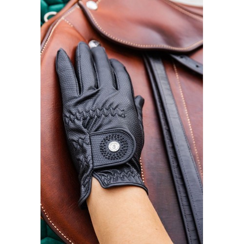 Kentucky Riding Gloves with Grip and Tone-on-Tone Glitter