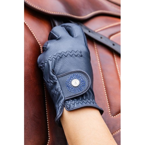Kentucky Riding Gloves with Grip and Tone-on-Tone Glitter