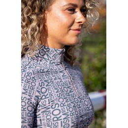 Mrs. Ros SS26 Multi-логотип тренировочная рубашка Blush Noir