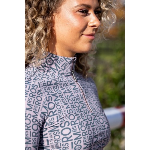 Mrs. Ros SS26 Multi-Logo Training Shirt Blush Noir