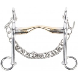 Harry's Horse выездковый трензель gold brass low port 18mm