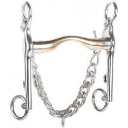 Harry's Horse выездковый трензель gold brass low port 18mm