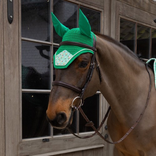 Kentucky Ear Net Wellington Velvet Pied-de-Poule