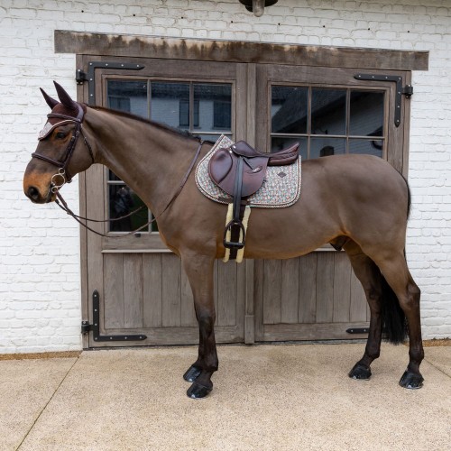 Kentucky Velvet Pied-de-Poule Jumping Saddle Pad