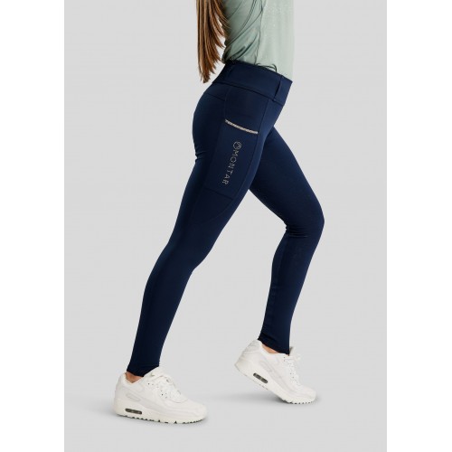 Montar SS26 Junior MoLila Champagne Crystal Tape Pull-On with Champagne Crystals Navy