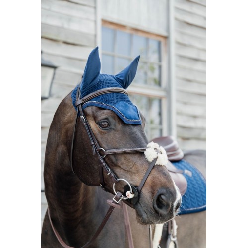 Kentucky Ear Bonnet Wellington Velvet Pearls Soundless