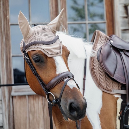 Kentucky Ear Bonnet Wellington Velvet Pearls Soundless