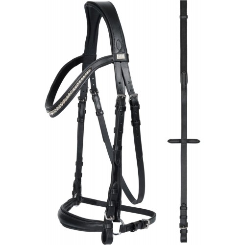 HorseGuad Snaffle Bridle with Drop Noseband Cryll