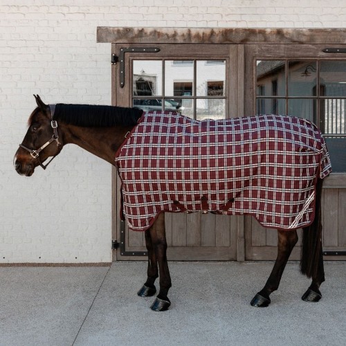 Kentucky Turnout Rug All Weather Waterproof Comfort 0g Bordeaux Check