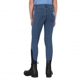 QHP SS26 Rosalynn детские леггинсы для верховой езды с полной леей Denim